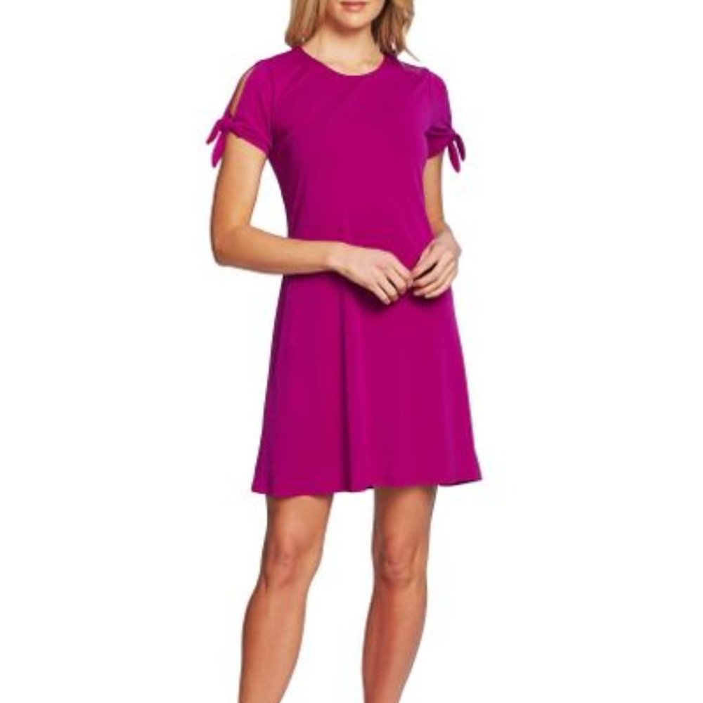CeCe Tie-Sleeve Fuschia Dress Size Small